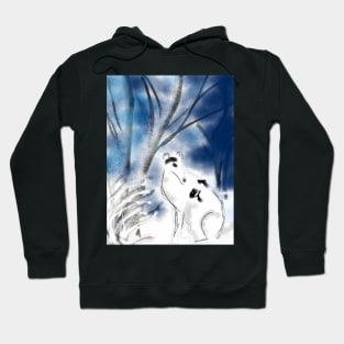 Beautiful Borzoi in Snow Hoodie